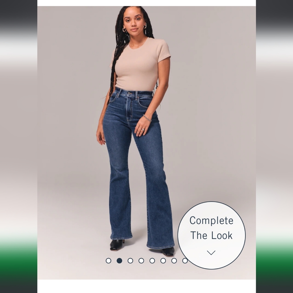 Abercrombie Curve Love Ultra High Rise Flare Jeans